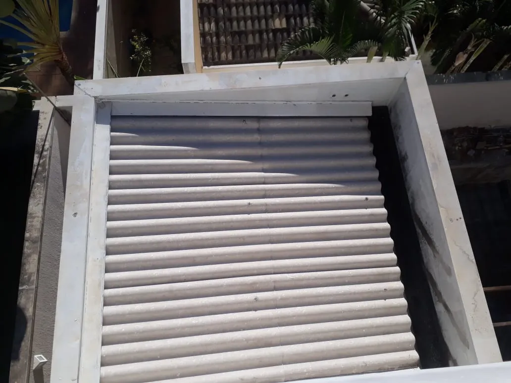 Telhado antes da lavagem